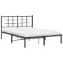 Estructura de cama con cabecero metal negro 140x190 cm de , Camas y somieres - Ref: Foro24-355561, Precio: 87,11 €, Descuento: %