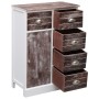 Aparador con 10 cajones madera marrón 113x30x79 cm de vidaXL, Aparadores - Ref: Foro24-284174, Precio: 213,96 €, Descuento: %