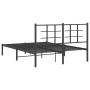 Estructura de cama con cabecero metal negro 140x190 cm de , Camas y somieres - Ref: Foro24-355561, Precio: 87,11 €, Descuento: %