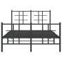 Estructura de cama cabecero y estribo metal negro 120x200 cm de , Camas y somieres - Ref: Foro24-355577, Precio: 111,57 €, De...