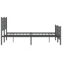 Estructura de cama cabecero y estribo metal negro 120x200 cm de , Camas y somieres - Ref: Foro24-355577, Precio: 111,57 €, De...