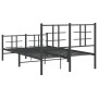 Estructura de cama cabecero y estribo metal negro 120x200 cm de , Camas y somieres - Ref: Foro24-355577, Precio: 111,57 €, De...