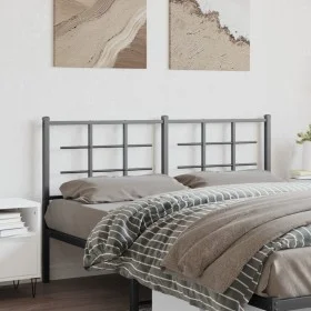 Cabecero de metal negro 160 cm de , Cabeceros y pies de cama - Ref: Foro24-355596, Precio: 35,44 €, Descuento: %