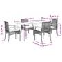 Set comedor de jardín 5 pzas con cojines ratán sintético beige en Conjuntos de jardín | Comprar online en Foru.es