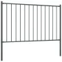 Grau pulverbeschichtetes Stahlzaunelement und Pfosten 1,7 x 1 m von vidaXL, Zaunpaneele - Ref: Foro24-145213, Preis: 56,36 €,...