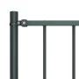 Grau pulverbeschichtetes Stahlzaunelement und Pfosten 1,7 x 1 m von vidaXL, Zaunpaneele - Ref: Foro24-145213, Preis: 56,36 €,...
