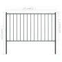 Gray powder coated steel fence panel and posts 1.7x1 m by vidaXL, fence panels - Ref: Foro24-145213, Price: 56,36 €, Discount: %