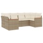 Juego de sofás jardín con cojines 6 pzas ratán sintético beige de , Conjuntos de jardín - Ref: Foro24-3226261, Precio: 405,42...