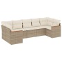Set sofás de jardín 7 piezas y cojines ratán sintético beige de , Conjuntos de jardín - Ref: Foro24-3226268, Precio: 465,28 €...