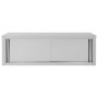 Armario pared de cocina puertas correderas acero 150x40x50 cm de vidaXL, Recipiente para comida - Ref: Foro24-51054, Precio: ...