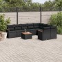 Set de sofás de jardín 10 pzas cojines ratán sintético negro de , Conjuntos de jardín - Ref: Foro24-3226307, Precio: 606,75 €...