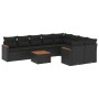 Set de sofás de jardín 10 pzas cojines ratán sintético negro de , Conjuntos de jardín - Ref: Foro24-3226307, Precio: 606,75 €...