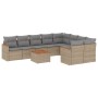 Juego de sofás jardín con cojines beige 10 pzas ratán sintético de , Conjuntos de jardín - Ref: Foro24-3226311, Precio: 574,7...