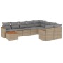 Juego de sofás jardín con cojines beige 10 pzas ratán sintético de , Conjuntos de jardín - Ref: Foro24-3226318, Precio: 574,7...