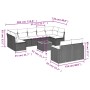 Set de sofás de jardín 10 pzas cojines ratán sintético negro de , Conjuntos de jardín - Ref: Foro24-3226294, Precio: 535,74 €...