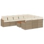 Set de sofás de jardín 11pzas con cojines ratán sintético beige de , Conjuntos de jardín - Ref: Foro24-3226345, Precio: 667,5...