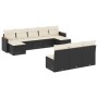 Set de sofás de jardín 10 pzas cojines ratán sintético negro de , Conjuntos de jardín - Ref: Foro24-3226385, Precio: 488,95 €...
