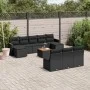 Set de sofás de jardín 11 pzas y cojines ratán sintético negro de , Conjuntos de jardín - Ref: Foro24-3226391, Precio: 603,60...