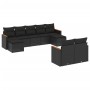 Set de sofás de jardín 8 piezas y cojines ratán sintético negro de , Conjuntos de jardín - Ref: Foro24-3226398, Precio: 529,7...