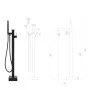 Grifo para bañera de pie acero inoxidable negro 90 cm de vidaXL, Grifos de bañera - Ref: Foro24-145096, Precio: 304,21 €, Des...
