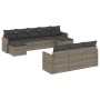 Set de sofás de jardín 10 pzas con cojines ratán sintético gris de , Conjuntos de jardín - Ref: Foro24-3226417, Precio: 546,5...