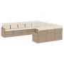 Set de sofás de jardín 11pzas con cojines ratán sintético beige de , Conjuntos de jardín - Ref: Foro24-3226429, Precio: 672,1...