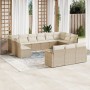 Set sofás de jardín con cojines 13 pzas ratán sintético beige de , Conjuntos de jardín - Ref: Foro24-3226457, Precio: 838,97 ...