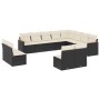 Set de sofás de jardín 12 piezas cojines ratán sintético negro de , Conjuntos de jardín - Ref: Foro24-3226469, Precio: 630,68...