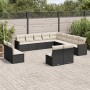 Set de sofás de jardín y cojines 13 pzas ratán sintético negro de , Conjuntos de jardín - Ref: Foro24-3226483, Precio: 729,93...