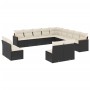 Set de sofás de jardín y cojines 13 pzas ratán sintético negro de , Conjuntos de jardín - Ref: Foro24-3226483, Precio: 729,93...
