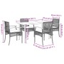 Set comedor de jardín 5 pzas con cojines ratán sintético beige en Conjuntos de jardín | Comprar online en Foru.es