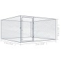 Perrera de exterior de acero galvanizado 2x2x1 m de vidaXL, Casetas y cercados para perros - Ref: Foro24-170819, Precio: 162,...