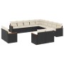 Set de sofás de jardín y cojines 13 pzas ratán sintético negro de , Conjuntos de jardín - Ref: Foro24-3226525, Precio: 787,25...