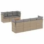 Set de sofás de jardín y cojines 8 pzas ratán PE beige mezcla de , Conjuntos de jardín - Ref: Foro24-3255835, Precio: 497,50 ...