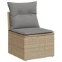 Set de sofás de jardín y cojines 8 pzas ratán PE beige mezcla de , Conjuntos de jardín - Ref: Foro24-3255835, Precio: 497,50 ...