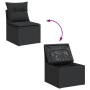 Set de sofás de jardín 8 piezas y cojines ratán sintético negro de , Conjuntos de jardín - Ref: Foro24-3255894, Precio: 484,2...