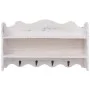 Perchero de pared de madera blanco 50x10x30 cm de vidaXL, Percheros para sombreros y abrigos - Ref: Foro24-284235, Precio: 57...