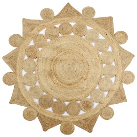 Alfombra hecha a mano de yute trenzado 90 cm en Alfombras | Comprar online en Foru.es