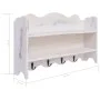 Perchero de pared de madera blanco 50x10x30 cm de vidaXL, Percheros para sombreros y abrigos - Ref: Foro24-284235, Precio: 57...
