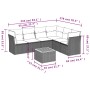 Set de comedor de jardín 7 pzas y cojines ratán sintético negro de , Conjuntos de jardín - Ref: Foro24-3255985, Precio: 440,3...