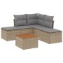 Juego de sofás jardín con cojines beige mezcla 6 pzas ratán PE de , Conjuntos de jardín - Ref: Foro24-3256003, Precio: 345,41...