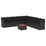 Set de sofás de jardín 10 pzas cojines ratán sintético negro de , Conjuntos de jardín - Ref: Foro24-3256020, Precio: 621,67 €...