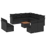 Set de sofás de jardín 12 piezas cojines ratán sintético negro de , Conjuntos de jardín - Ref: Foro24-3256034, Precio: 696,86...