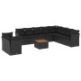 Set de sofás de jardín 11 pzas y cojines ratán sintético negro de , Conjuntos de jardín - Ref: Foro24-3256048, Precio: 705,35...