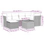 Set de comedor de jardín 7 pzas y cojines ratán sintético negro de , Conjuntos de jardín - Ref: Foro24-3256076, Precio: 445,1...