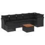 Set de sofás de jardín 8 piezas y cojines ratán sintético negro de , Conjuntos de jardín - Ref: Foro24-3256083, Precio: 509,5...