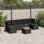 Set de sofás de jardín 8 piezas y cojines ratán sintético negro de , Conjuntos de jardín - Ref: Foro24-3256104, Precio: 453,7...
