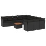 Set de sofás de jardín 12 piezas cojines ratán sintético negro de , Conjuntos de jardín - Ref: Foro24-3256237, Precio: 795,04...
