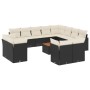 Set de sofás de jardín y cojines 13 pzas ratán sintético negro de , Conjuntos de jardín - Ref: Foro24-3256280, Precio: 851,59...