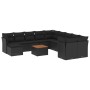 Set de sofás de jardín 12 piezas cojines ratán sintético negro de , Conjuntos de jardín - Ref: Foro24-3256307, Precio: 767,94...